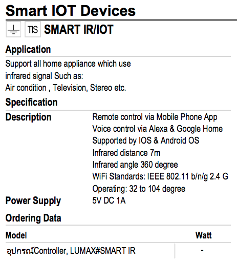 LUMAX อุปกรณ์ Controller Samrt IR